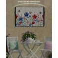 thumbnail image 3 of Blue Red Spring Floral Outdoor TV Cover 52 to 55 Inch Weatherproof, Watercolor Botanical Flowers Rustic 600D Oxford TV Covers with Waterproof Zipper, Outside Flat TV Screen Protector 52"Wx19"Hx4.5"D, 3 of 7