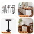 thumbnail image 4 of Bar Stools for Kitchen and Dining Room Set of 3 with Comfortable Backrest and Durable Metal Frame Design，Walnut Brown, 4 of 19