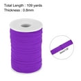 thumbnail image 2 of Flat Elastic Band for Sewing 1/8" x 109 Yards Violet Braided Stretch Strap Cord Roll for Wigs Crafts, 2 of 5