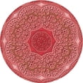 thumbnail image 1 of Ahgly Company Machine Washable Indoor Round Transitional Red Area Rugs, 3' Round, 1 of 7