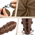 thumbnail image 3 of GOBWCOT Medieval Cloak with Hood for Men Renaissance Costume with Belt Bracers Halloween Cape Cosplay Accessories, 3 of 7