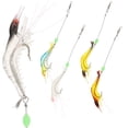 thumbnail image 4 of EeaseMX señuelos biónicos para pesca de camarones, cebos artificiales con anzuelo (color de simulación + rojo camarón + transparente + blanco luminoso + amarillo), 4 of 7