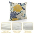 thumbnail image 4 of Shiartex Flowers Outdoor Pillow Covers, Teal Grey Mustard Yellow Floral Decorative Throw Pillows Cover,Spring Summer Navy blue Leaf Square Pillowcase Decor Gifts for Home Patio Couch Sofa 24x24in, 4 of 5