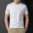 thumbnail image 2 of Men's Ice Silk Short Sleeve T-Shirts Crew Neck Summer T-Shirts, 2 of 7