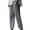 Dark Gray, variant on Stralyhd Striped Pants Women Straight Leg Summer Pants Casual Beach Boho Lounge Pants Drawstring Elastic Waist Trousers with Pockets Dark Gray XXL