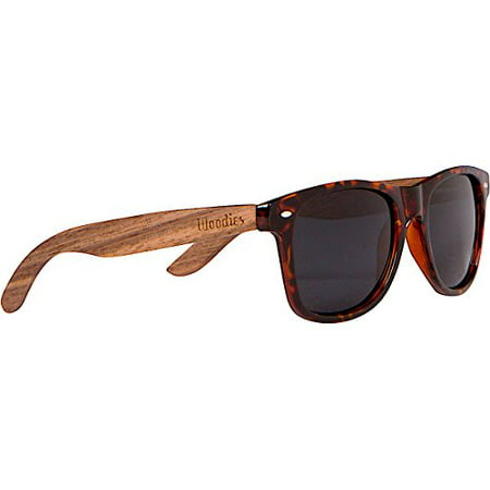 WOODIES Walnut Wood Sunglasses with Tortoise Shell Frame