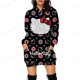 thumbnail image 3 of Sudaderas con capucha de otoño para mujer, sudaderas largas de HELLO KITTY con diseño de patchwork, sudaderas ajustadas a la moda para mujer, sudaderas con capucha, abrigos casuales para mujer, 3 of 5