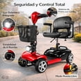 thumbnail image 3 of Silla de ruedas Electrica Nanofort scooter Plegable Rojo, 3 of 5