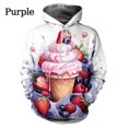 thumbnail image 3 of Nuevas sudaderas con capucha con estampado de helado delicioso en 3D para hombres y niños, sudaderas con capucha de moda Streetear para niñas, suéter divertido Y2k, ropa linda, 3 of 5