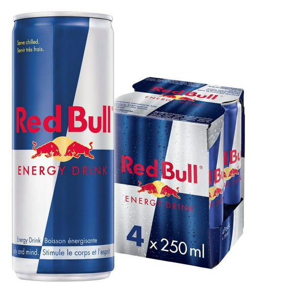 Red Bull Energy Drink, 250 ml (4 pack) 4 x 250 mL