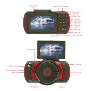 Yajisi WIFI Digital Camera 64MP 4K Video 18X Zoom 3 Inch Flip Screen Anti Shake Retro Autofocus Travel Vlog Camera for Selfie Content Creator Home Use, Green