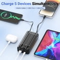 thumbnail image 5 of Tilnce 40000mAh Power Bank, 22.5W PD Fast Charging Portable Charger with 3 Built-in Cables and 2 Ports, Smart LED Display, NTC Safe External Battery Pack for iPhone 17 16 15, Samsung, Camping, 5 of 9