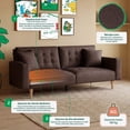 thumbnail image 3 of Sofá Cama Makora Maxim Chocolate Lino 3 Posiciones con Soft Foam Reclinable, 3 of 10