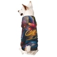 thumbnail image 1 of Fotbe Vibrant Rooster Painting Sudadera con Estampado para Perros Pequeños – Suéter con Capucha para Mascotas, Tela Suave de Forro Polar con Bolsillo-Small, 1 of 7