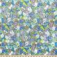 thumbnail image 4 of Floral Medley Broadcloth 60" Printed Fabric By The Yard - Blue, 4 of 4