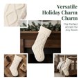 thumbnail image 5 of Unique Bargains Durable Luxurious Cable-Knit Christmas Stocking White 18", 5 of 5