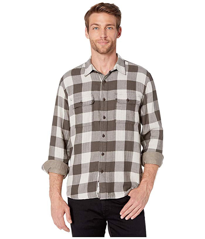 een keer Armstrong contrast Lucky Brand Mens Buffalo Plaid Flannel Shirt, Size Medium: M/ Black white -  Walmart.com