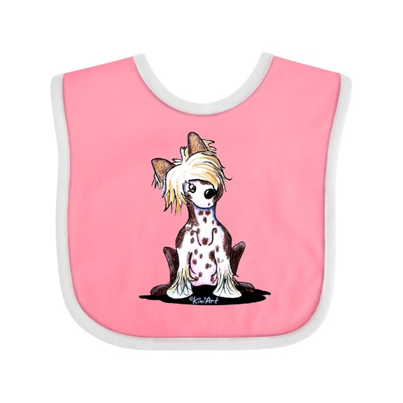 Inktastic Chinese Crested Boys or Girls Baby Bib