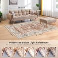 thumbnail image 2 of Boho Vintage Round Rug ft- Faux Wool Dreely Washable Area Rug Small Distressed Throw Rugs Floor Carpet for Door Mat Entryway Bedrooms Laundry (Round - ; Diameter Border ), 2 of 6