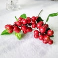 thumbnail image 3 of Miangastore Artificial Lifelike Berries Fake Mini Berries Simulation Decorative Fruit Plants (Red), 3 of 5