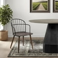 thumbnail image 2 of Bradley Steel Framed Side Chair in Black Powder Coated Finish and Walnut Glazed Wood, 2 of 6
