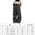 thumbnail image 2 of Pantalones holgados Harajuku pantalones holgados rectos Vintage con cordón sólido pantalones de chándal FLhrweasw Para estrenar, 2 of 2