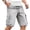 Gray, variant on Men's Capri Long Elastic Cargo Shorts Below Knee Shorts 3/4 Cotton Casual Relaxed Fit Shorts with Multi-Pockets Size M-3XL Navy