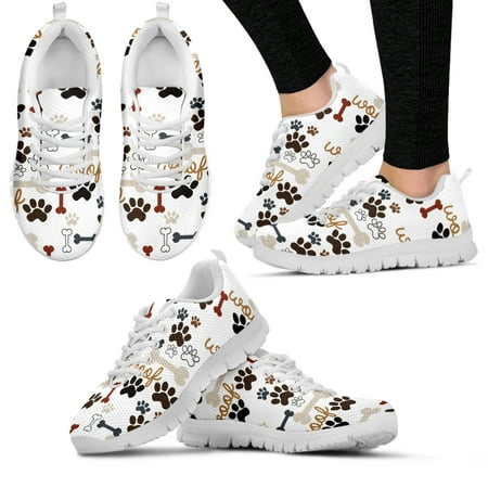 

Dog Paw/dog Bone Design Comfortable Fashion Brand Sneakers Animal Paw Print Lace-up Flats Casaul Sneakers Zapatos