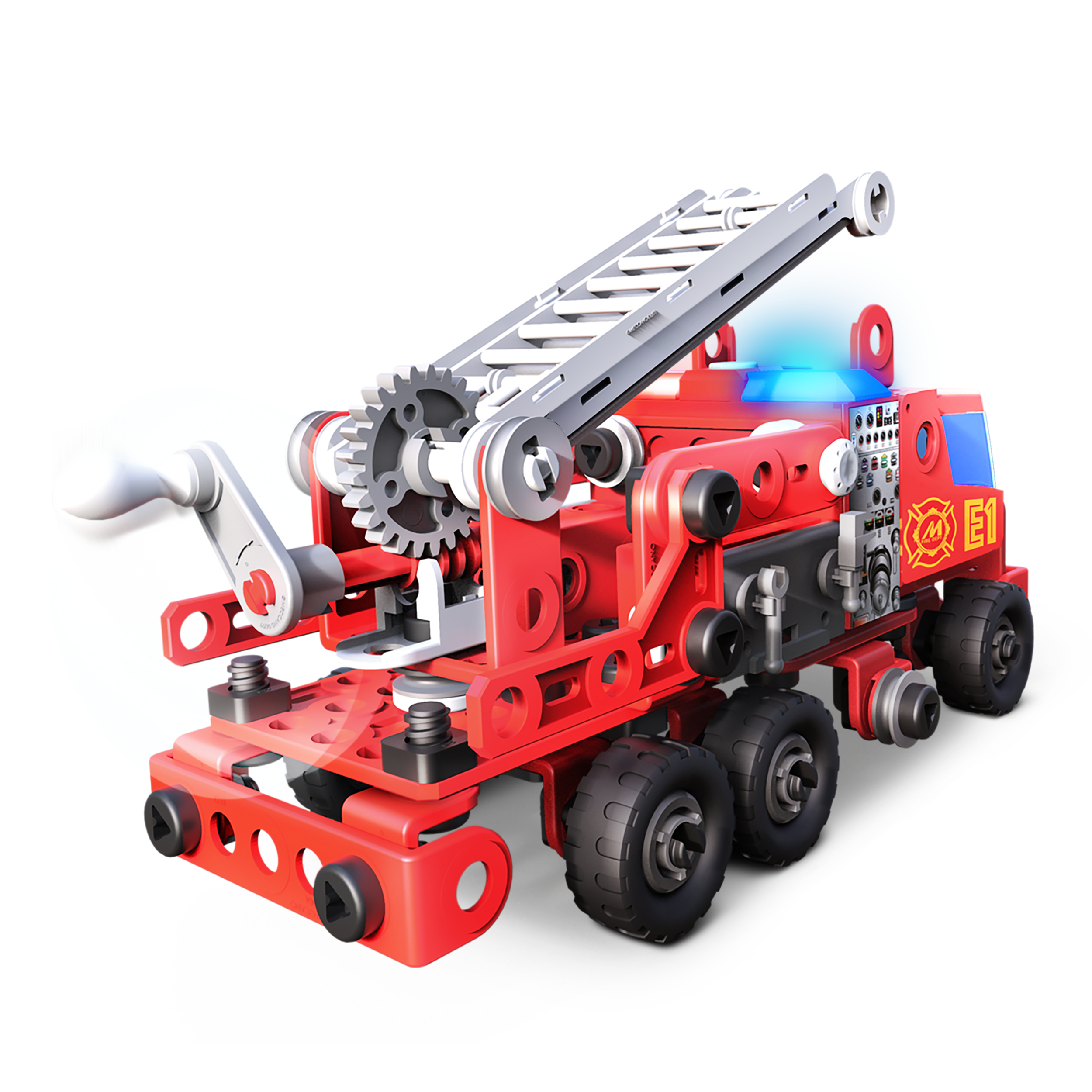 Meccano Junior Rescue Fire Truck with Lights and Sounds Model Building Kit - image 5 of 8