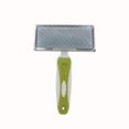 thumbnail image 2 of FHBVT Peigne Aiguille Haut Bas pour Animaux 6.97x4.72 Po Pointes Rondes Décalées Perles Nœud Élimination Résistant à la Rouille Prise en Main Confortable pour Chats en Peluche Chiens Toilettage Quotidien Beauté Flottant Poils Soins des Animaux Décor, 2 of 6