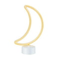 thumbnail image 6 of BrightSide 12" Moon Shaped LED Neon Table Light, Warm White, Battery-Powered, 6 of 7