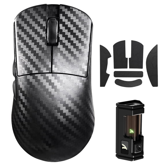 ATTACK SHARK R11 ULTRA Carbon Fiber Wireless 8K PAW3950MAX Gaming Mouse 49g SUPERLIGHT, Nordic 52840 MCU, 20000 FPS Static Scan Rate, Nano-Metal Ice Coating, Omron Optical Micro Switches