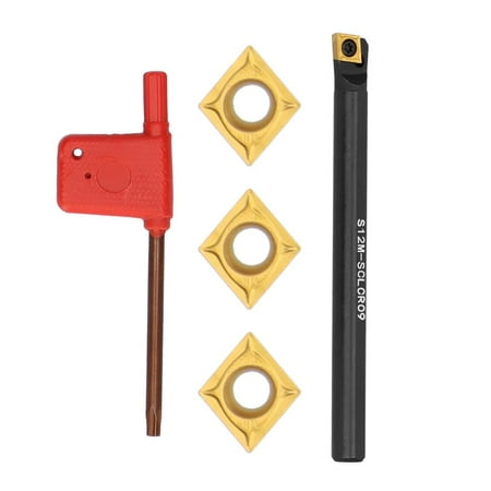 

Thinsont 5pcs S12M-SCLCR09 Tool Holder and CCMT09T30 Set CNC Turning Tool Lathe Turning Tool Holder for Machining Steel Parts and Stainless Steel