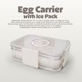 thumbnail image 2 of Cook with Color 2-Level Egg Carrier with Ice Packs for Chilled Storage, Holds up to 24 Eggs, Portable Food Storage Container with Locking Lid and Carry Handles, BPA-Free, Reusable, Dishwasher Safe, 2 of 7