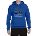 thumbnail image 2 of Wild Bobby, Mom Wife Boss Mother's Day Unisex Hoodie Sweatshirt, Royal, Large, 2 of 6