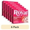 (6 pack) Royal Strawberry Instant Pudding Mix and Pie Filling, Fat-Free, 4 Servings, 1.85 oz Box
