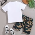 thumbnail image 6 of RMGVDSD Baby Boy Clothes Toddler Baby Boy Summer Clothes Mamas Little Boy Short Sleeve T Shirt Tops Rolled Stretch Shorts Set Boy Fashion Clothing, 6 of 7