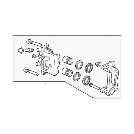 Genuine OE Mazda Caliper Assembly - TKY8-33-99ZA