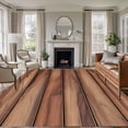 thumbnail image 2 of Brown Wood Board Large Area Rugs 6x9 ft Farmhouses Vintage Barn Theme Plank Texture Washable Rug Non Slip Indoor Carpet Absorbent Floor Mat for Living Room Bedroom Dining Room, 2 of 9