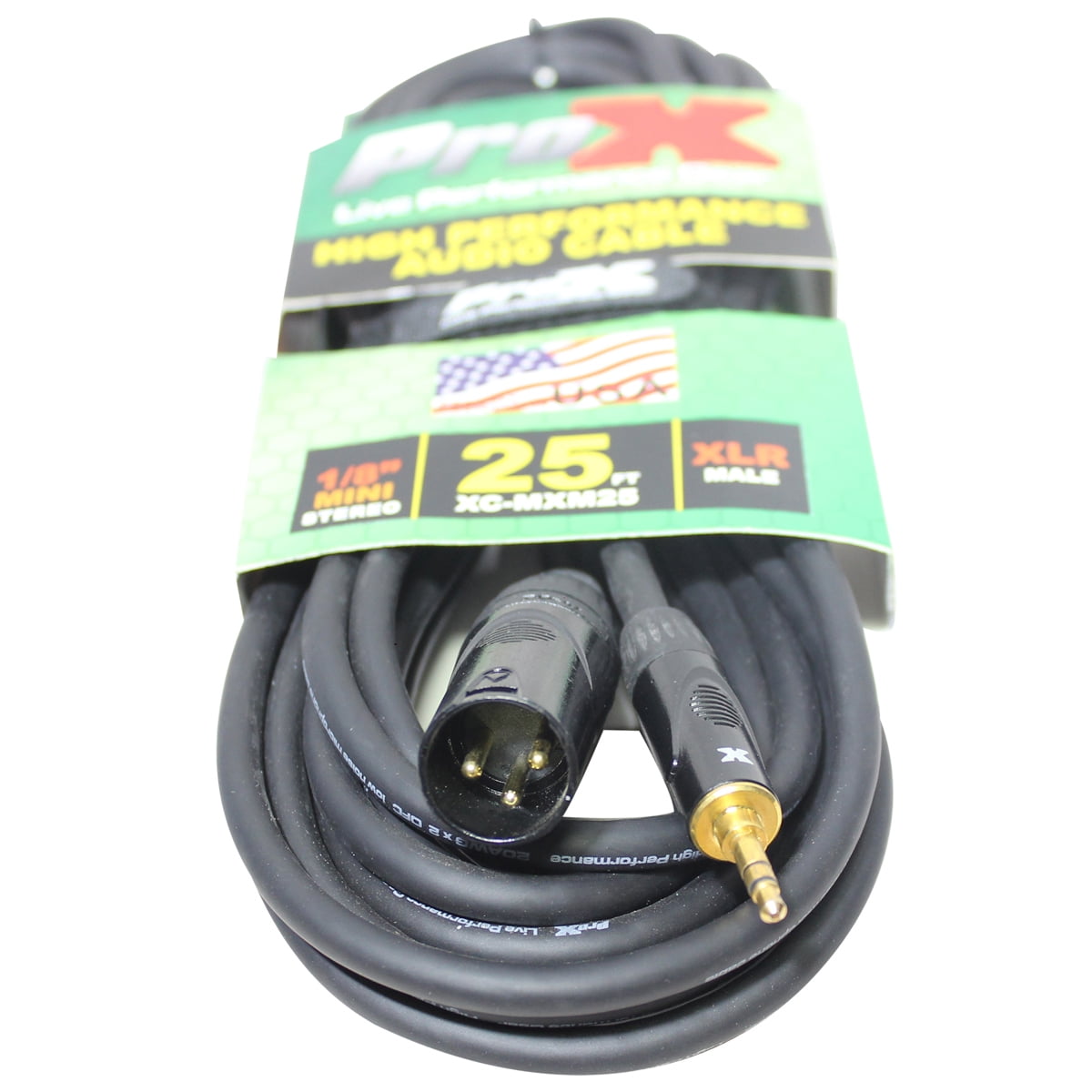 Prox 3.5Mm Trs To Xlr-M Balanced High Performance Audio Cable, 25Ft