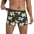 Mens Underwear, Yellow Leaves Lilies Flowers Comfort Sexy Mens