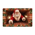 thumbnail image 2 of AURIGATE Christmas Doormat, 23.6x15.7 in Polyester Christmas Entryway Mat with Santa Design for Indoor Outdoor Home Decor, 2 of 6