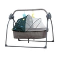 thumbnail image 4 of Moisés automático con melodías y temporizador para bebés de 0 a 18 meses. Moisés mecedor automático. verde, 4 of 9