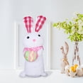 thumbnail image 3 of Diconna Easter Lighted Bunny with Carrot/Egg Funny Plush Rabbit Doll Spring Home Decor for Table Shop Party, 3 of 7