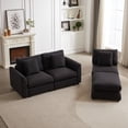 thumbnail image 2 of MAYEERTY 98.5 Inch 3 seater Sofa Unique Design Soft Arm Pillows Contemporary Linen 3 Comfortable Cushions 2 Pillows Grey Living Room Bedroom Office, 2 of 5