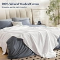 thumbnail image 6 of PHF Cotton Waffle Weave Blanket Queen Size for Bed, Lightweight Breathable Blanket for Couch, Home Decor Gift, White, 90"x 90", 6 of 7