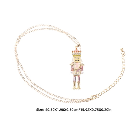 BESTYASH Nutcracker Pendant Pink Zirconia Charm 1Pcs Luxury Personal Accessory For Women Christmas