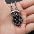 thumbnail image 2 of Collar con Dije Calavera Muerte, Collar Cadena Para Hombre o Mujer Punk Rock Gótico Rapper MADIOLA Punk, Gotico, 2 of 4