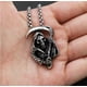 thumbnail image 2 of Collar con Dije Calavera Muerte, Collar Cadena Para Hombre o Mujer Punk Rock Gótico Rapper MADIOLA Punk, Gotico, 2 of 4