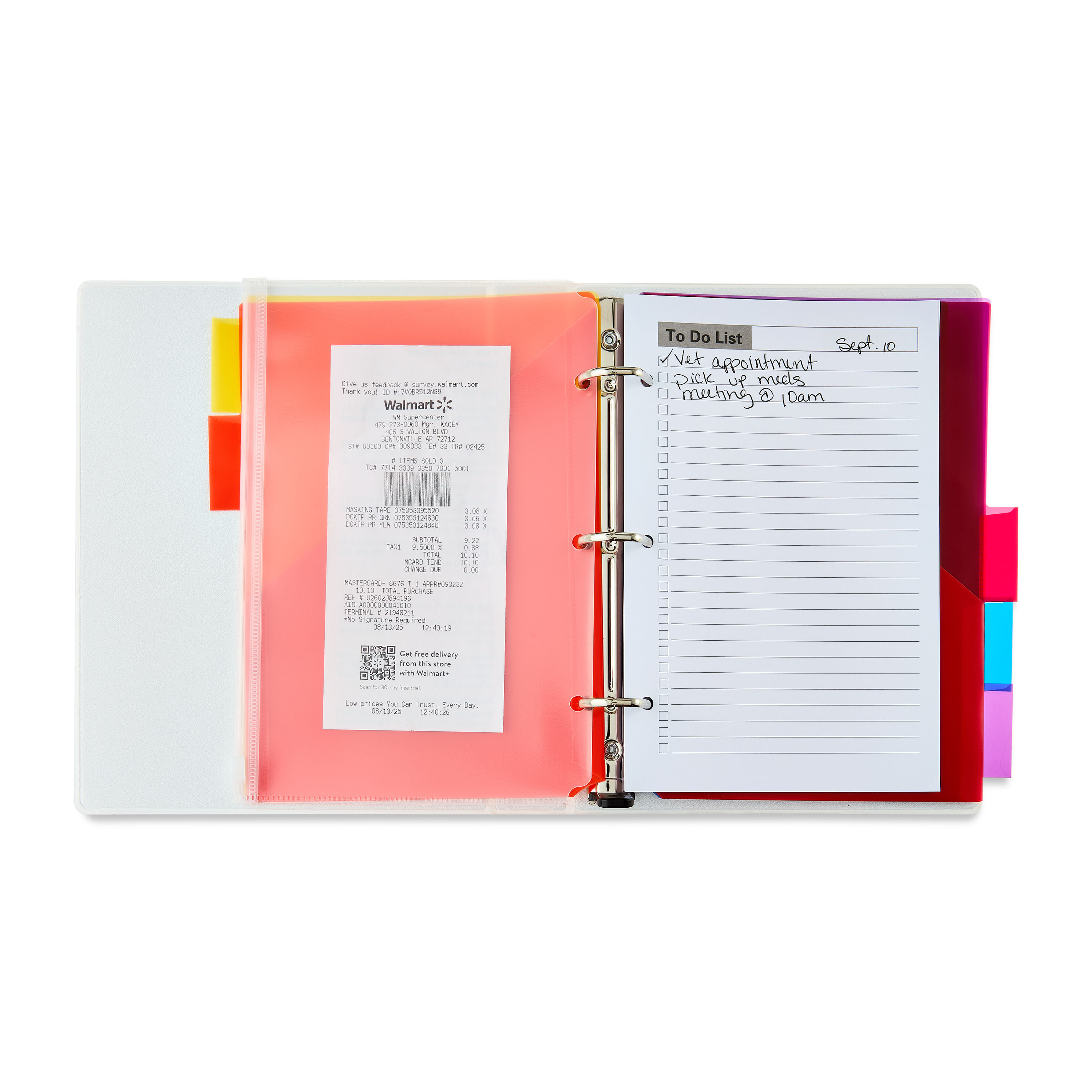 Paquete de accesorios para mini carpeta Pen+Gear de 38 piezas con bolsa de cierre, separadores con pestañas y hojas de notas 5